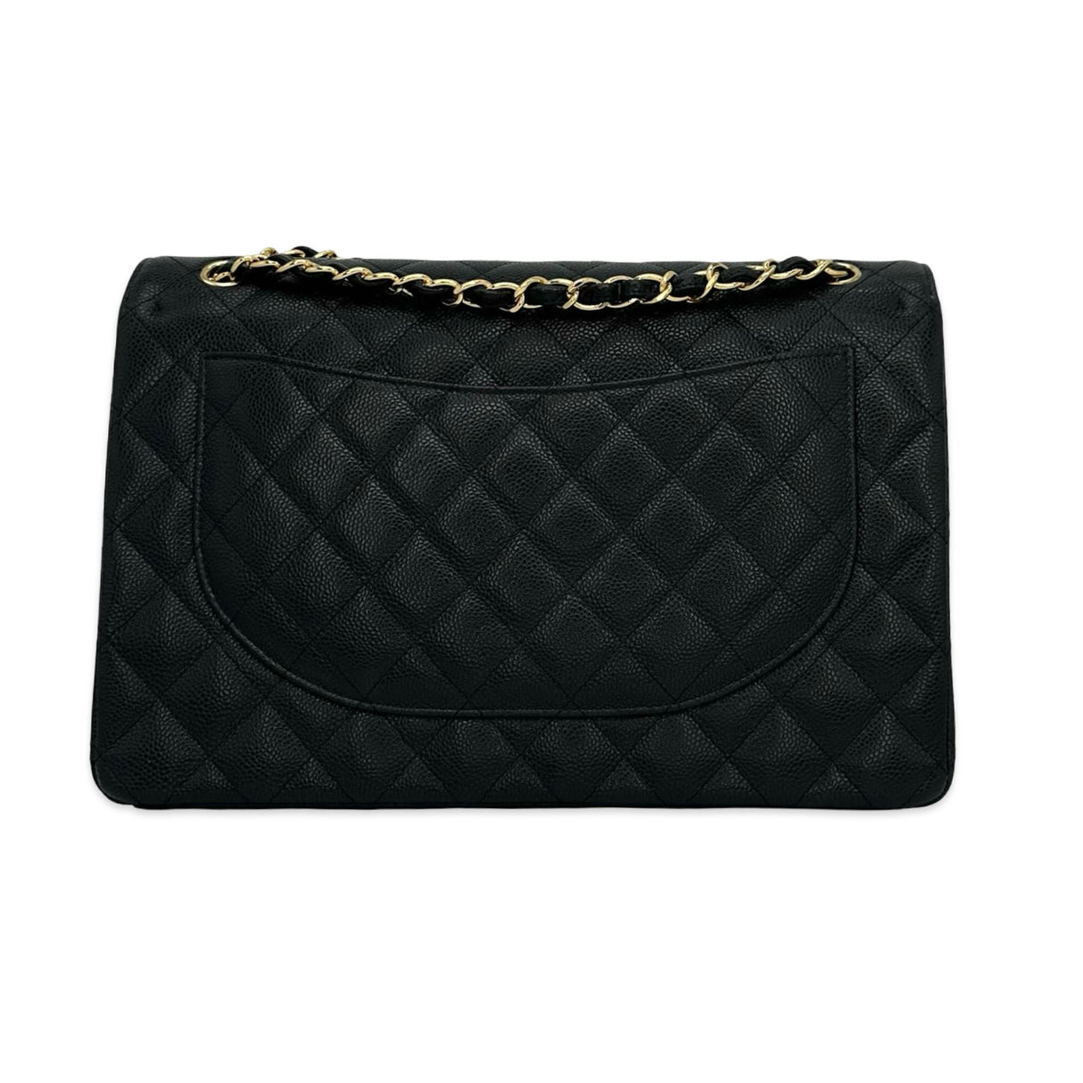 CHANEL: Quilted Caviar Maxi Classic Double Flap
