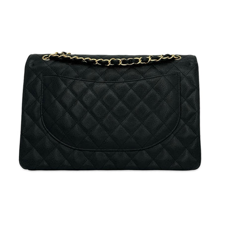 CHANEL: Quilted Caviar Maxi Classic Double Flap