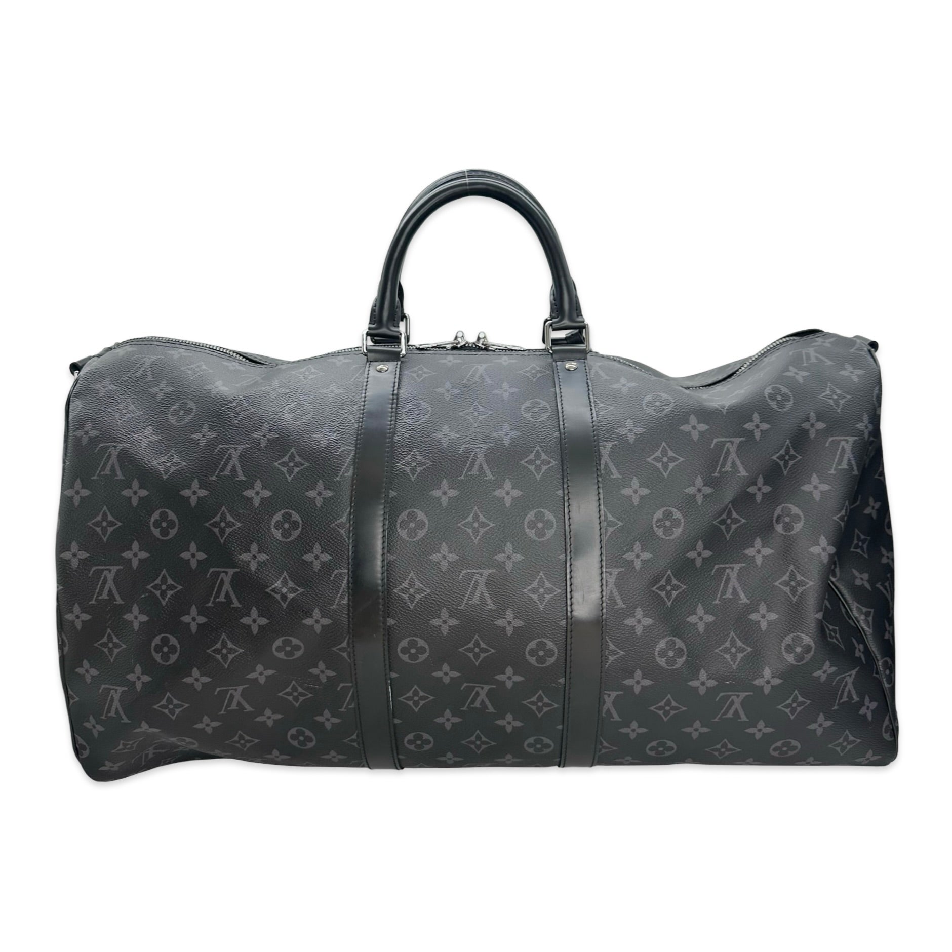 LOUIS VUITTON: Monogram Eclipse Keepall Bandouliere 55 – Luv