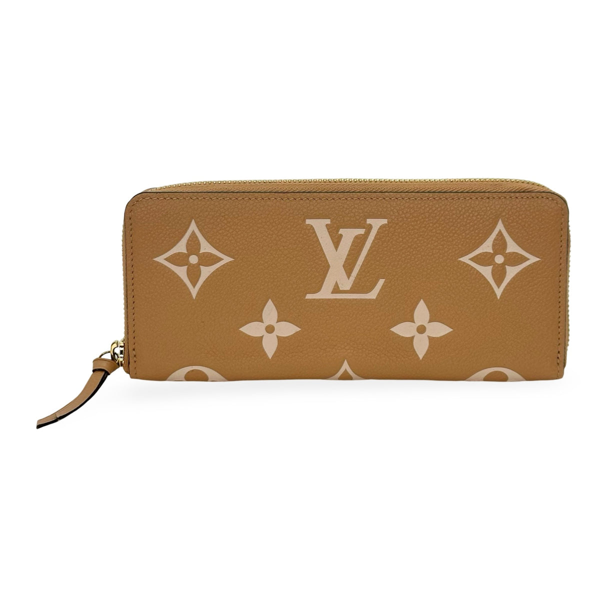 LOUIS VUITTON: Bicolor Monogram Empreinte Clemence Wallet