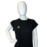 Crystal Chain CC Brooch