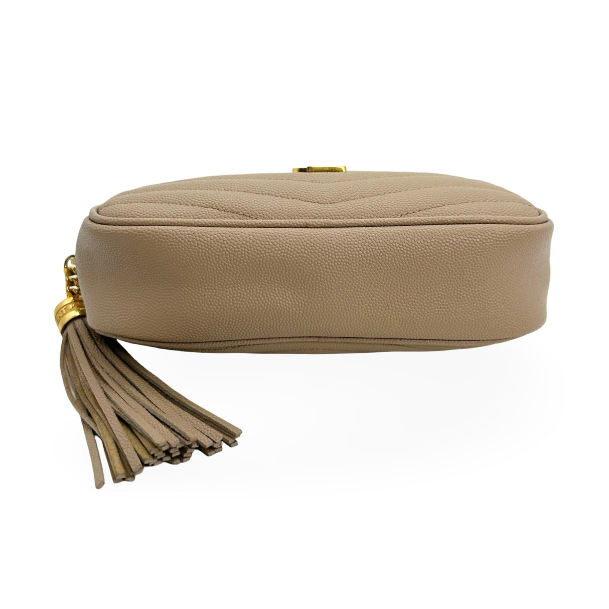 SAINT LAURENT: Quilted Grain de Poudre Mini Lou Camera Bag