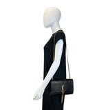 SAINT LAURENT: Croc Embossed Medium Tassel Kate Bag