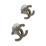 CHANEL: Crystal CC Post Earrings