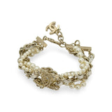 CHANEL: CC Woven Chain Layered Garland Bracelet