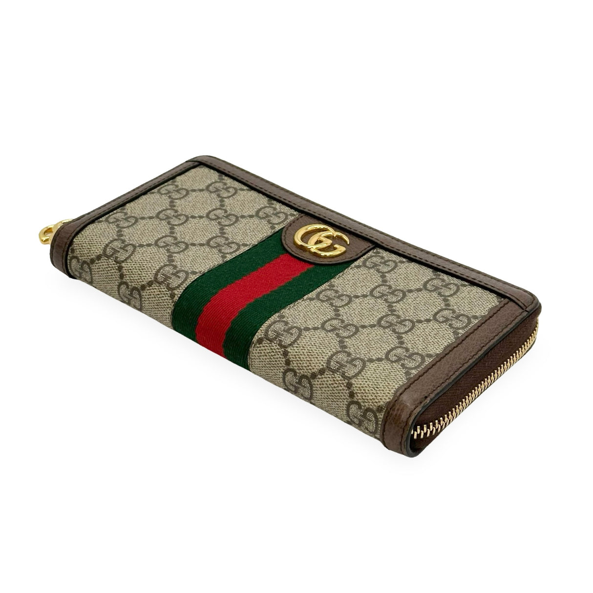 GUCCI: GG Supreme Ophidia Zip Around Long Wallet