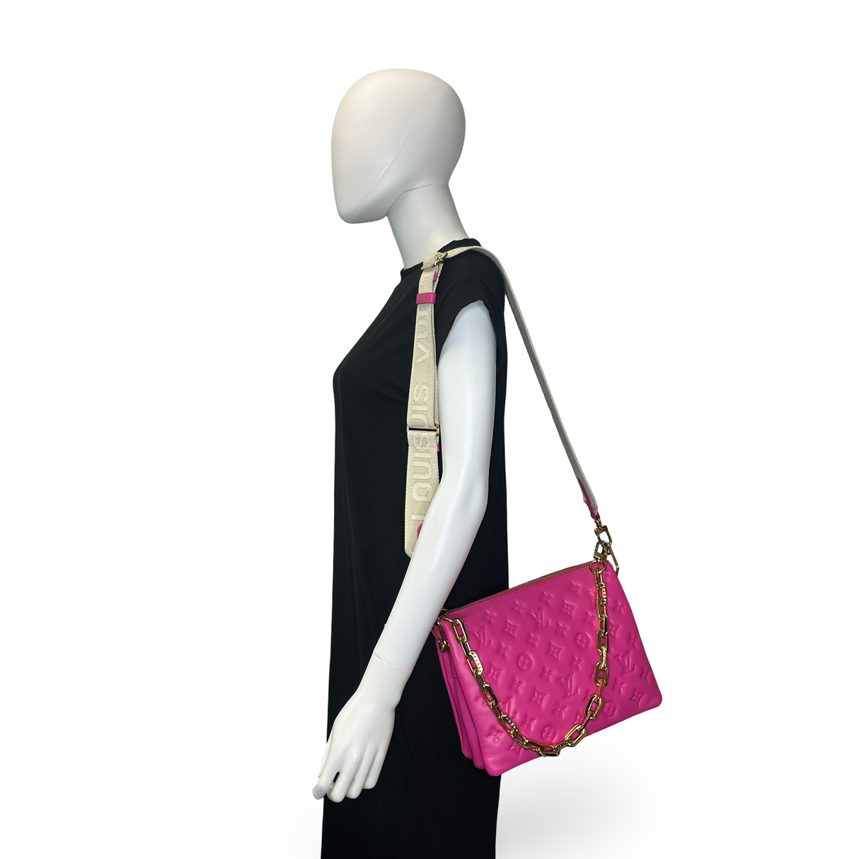 LOUIS VUITTON: Monogram Embossed Coussin PM