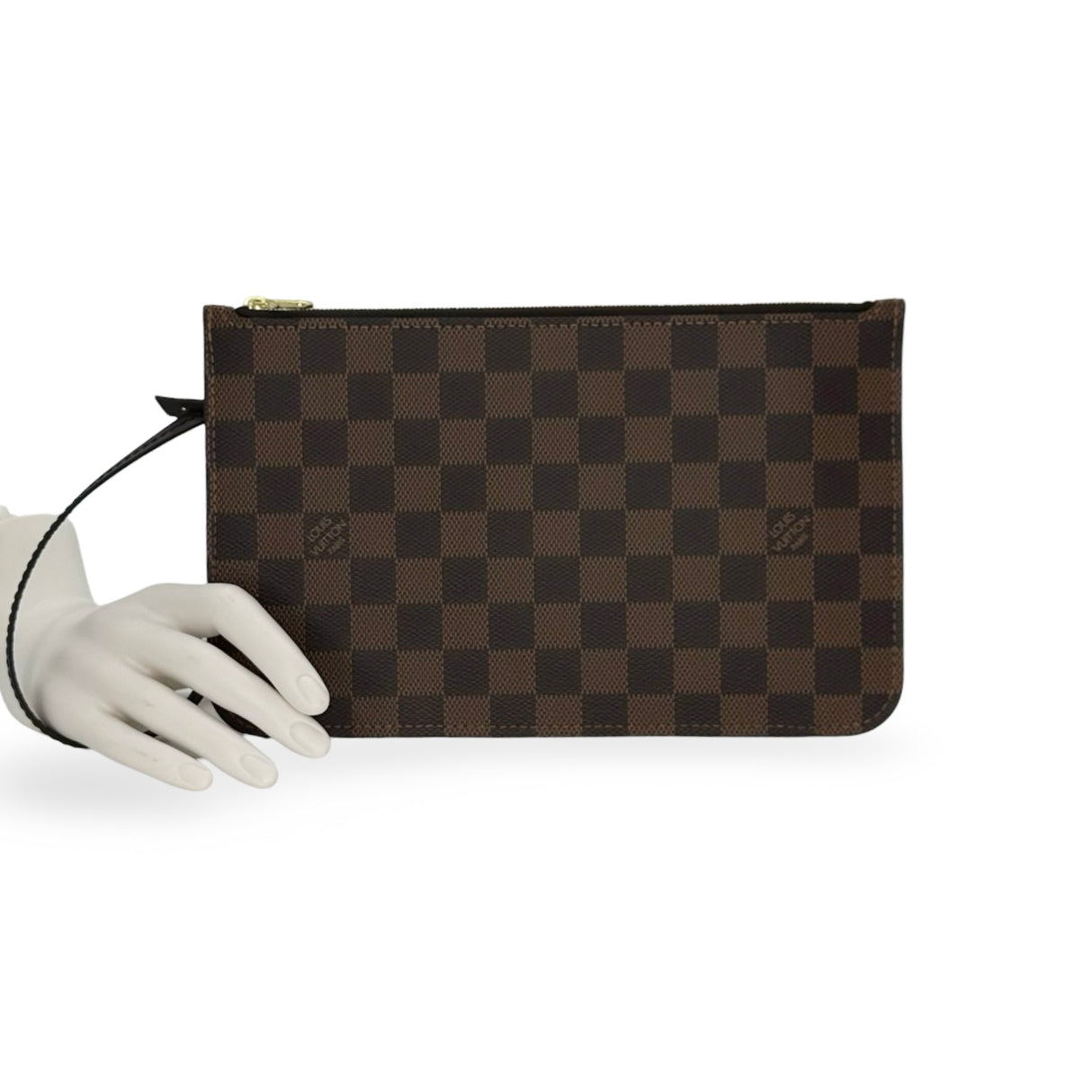 LOUIS VUITTON: Damier Ebene Neverfull Pochette