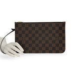 LOUIS VUITTON: Damier Ebene Neverfull Pochette