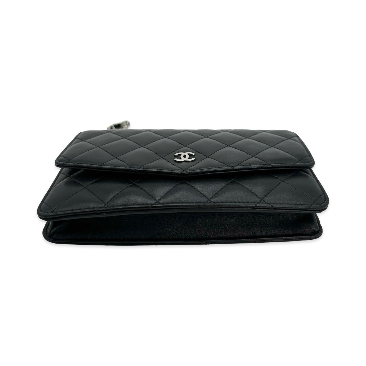 Quilted Lambskin Classic Wallet on a Chain Clutch