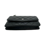 Quilted Lambskin Classic Wallet on a Chain Clutch