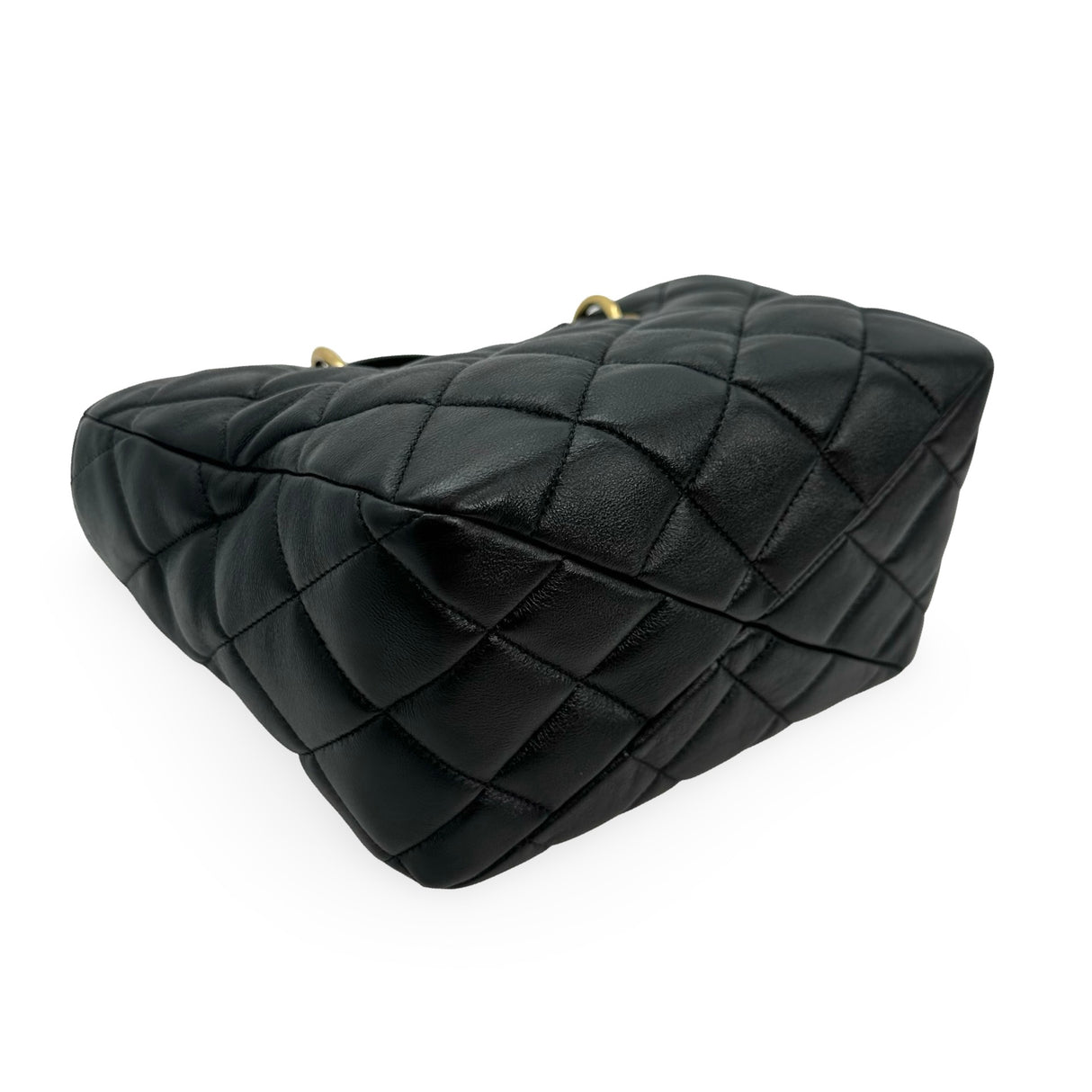CHANEL: Quilted Lambskin Small Top Handle Shopping Bag