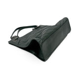 SAINT LAURENT: Crinkle Leather Niki Shopper Tote