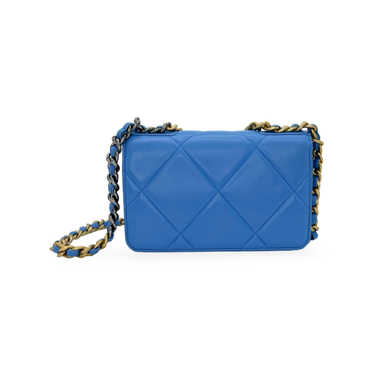 CHANEL: Quilted Lambskin 19 Wallet on Chain