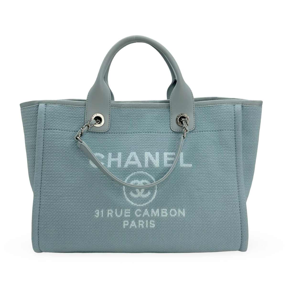 CHANEL: Tweed Canvas Small Deauville Tote