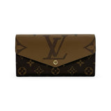 LOUIS VUITTON: Monogram Reverse Sarah Wallet