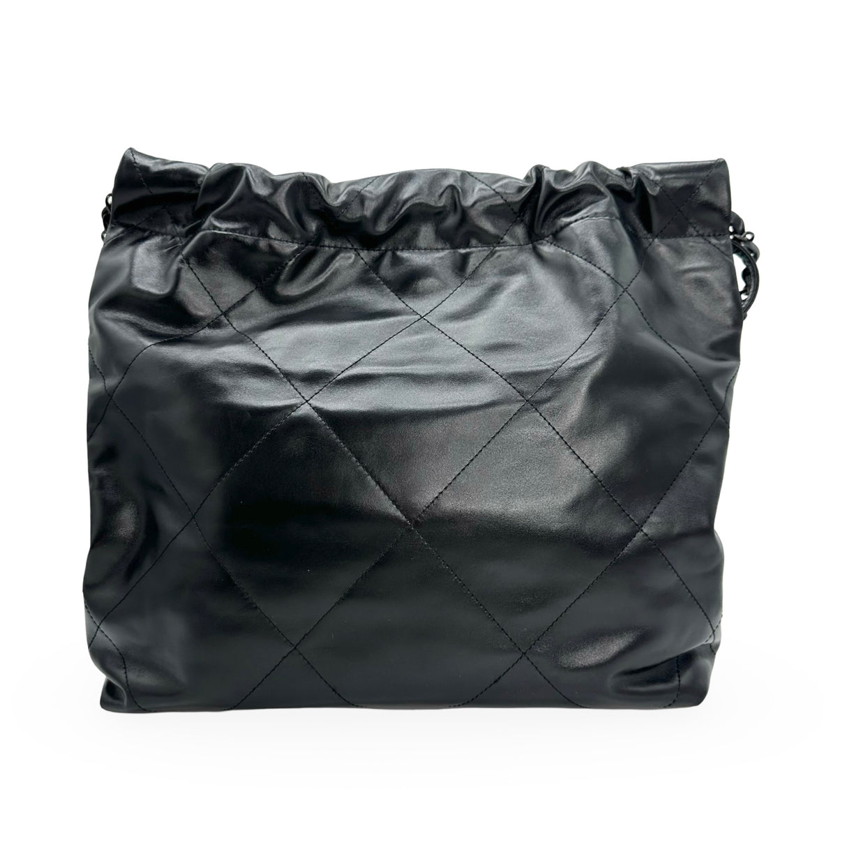 CHANEL: Quilted Calfskin So Black Small 22