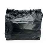 CHANEL: Quilted Calfskin So Black Small 22