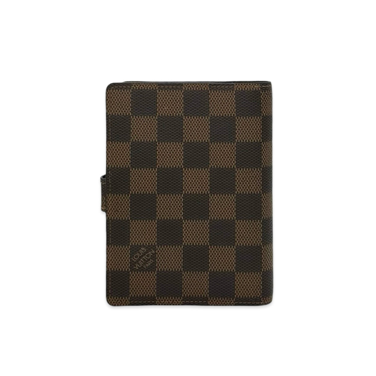 LOUIS VUITTON: Damier Ebene Small Ring Agenda Cover