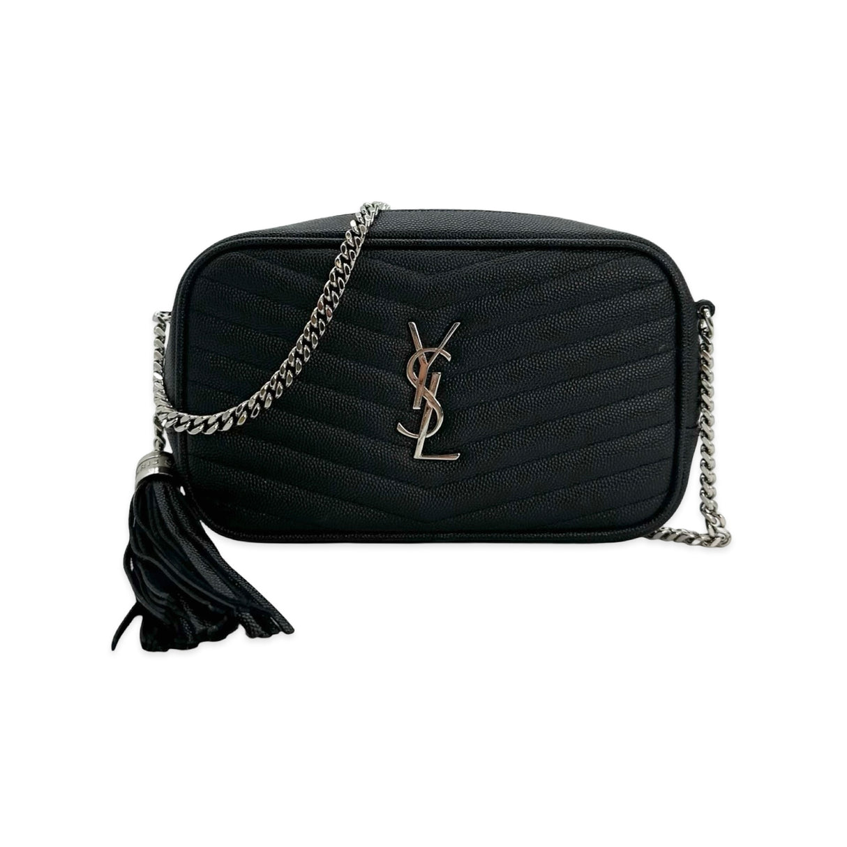SAINT LAURENT: Grain de Poudre Mini Lou Camera Bag