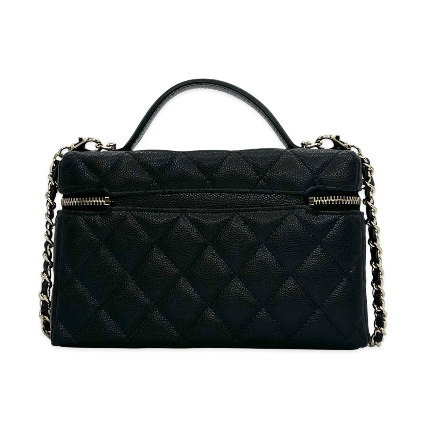 Quilted Caviar Slim Vanity Case