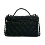 Quilted Caviar Slim Vanity Case