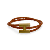 HERMES: Swift Calfskin Tournis Tresse Bracelet