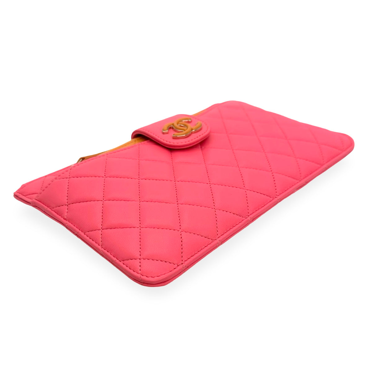 CHANEL: Quilted Lambskin Sunset Boulevard Pouch Case