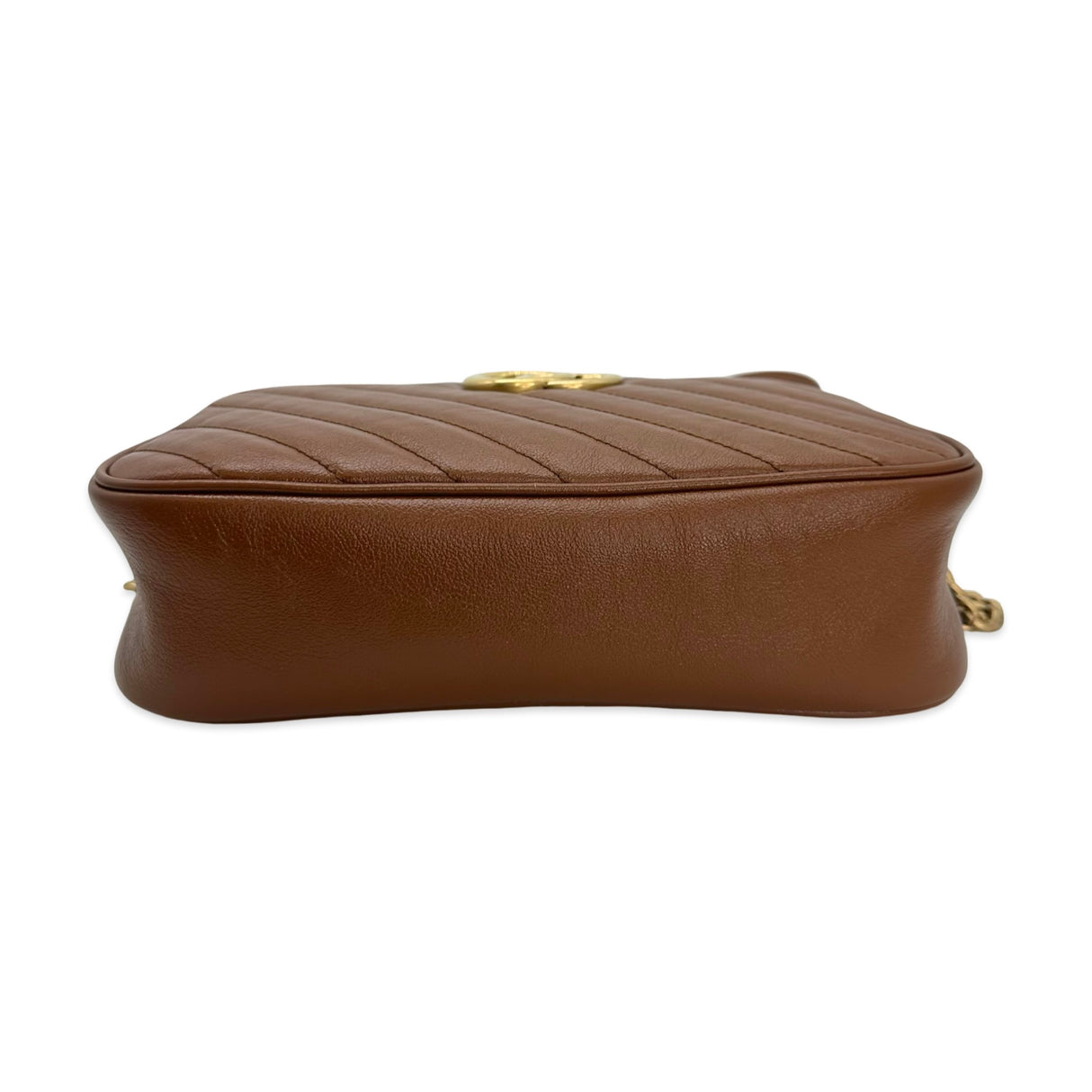 GUCCI: Diagonal Quilted Leather GG Marmont Small Camera Bag