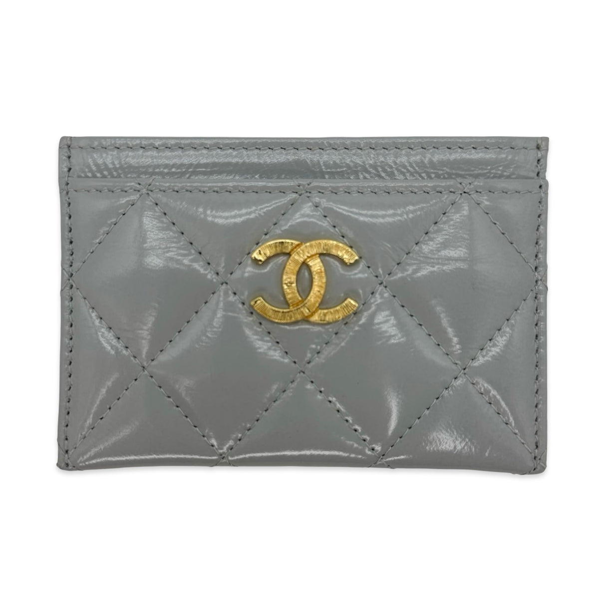 Quilted Patent Leather Classic Card Holder