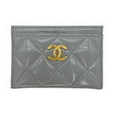 Quilted Patent Leather Classic Card Holder