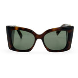 SAINT LAURENT: Tortoiseshell Blaze Sunglasses