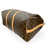 LOUIS VUITTON: Monogram Keepall Bandouliere 50