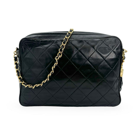 CHANEL: Quilted Lambskin Front Pocket Camera Bag