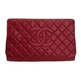 CHANEL: Quilted Caviar Large CC Timeless Clutch