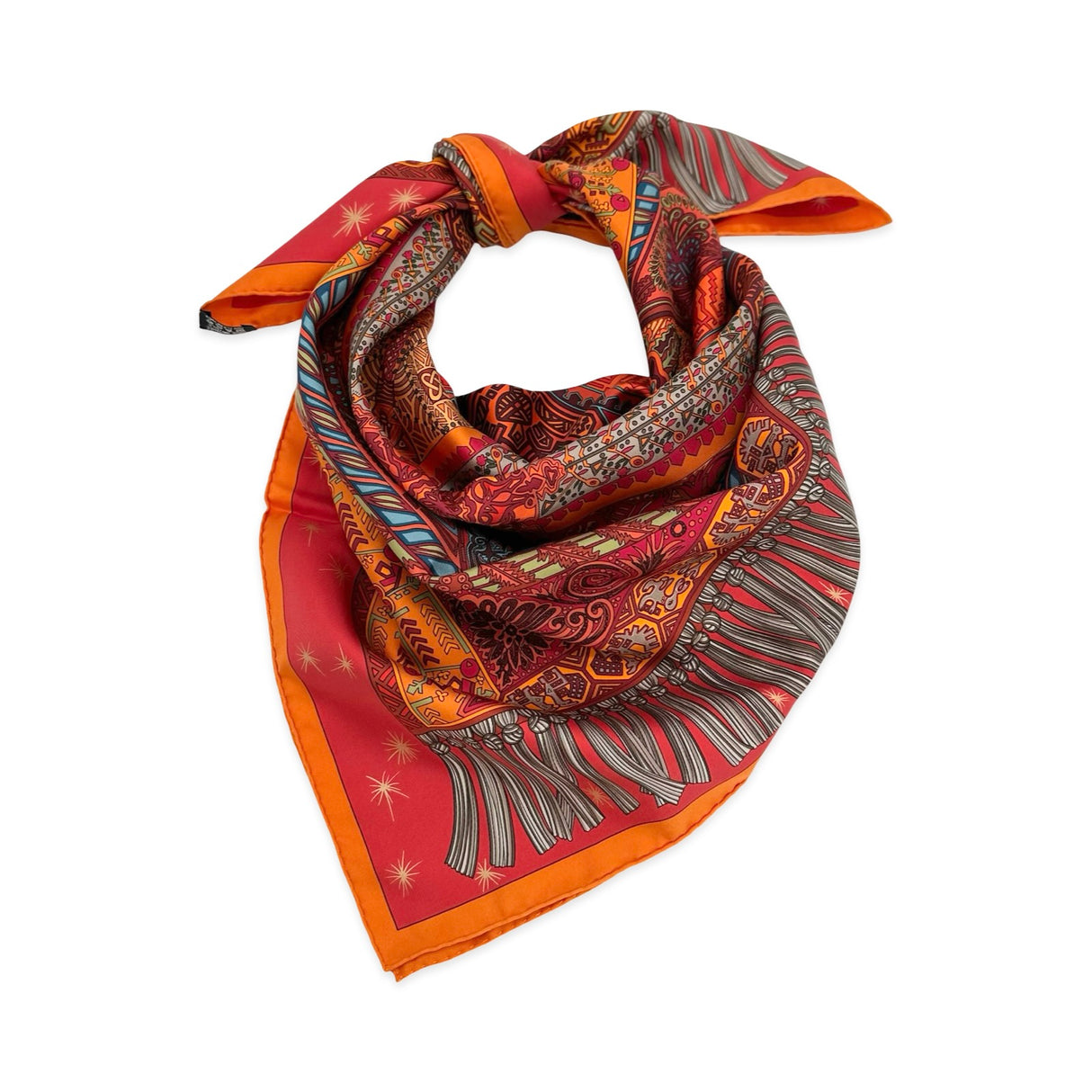 Silk Sun Un Tapis Volant 90 Square Scarf