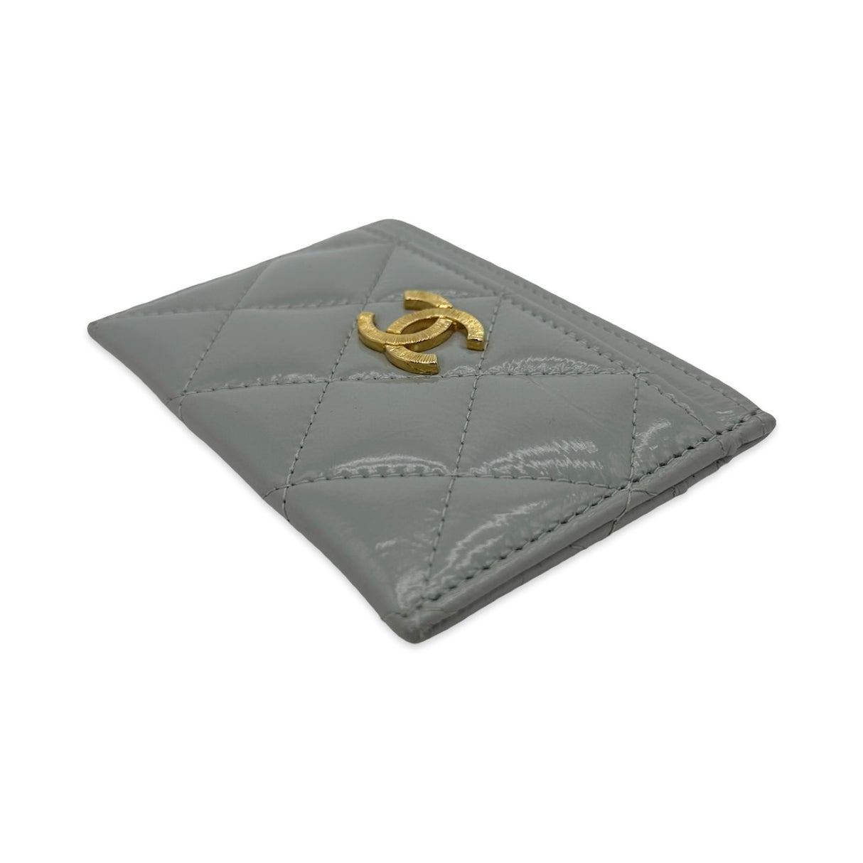 Quilted Patent Leather Classic Card Holder