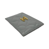 Quilted Patent Leather Classic Card Holder