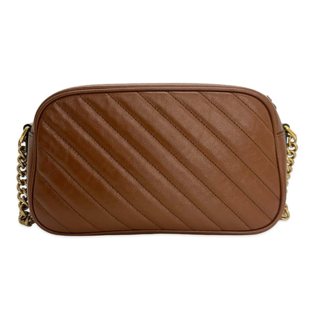 GUCCI: Diagonal Quilted Leather GG Marmont Small Camera Bag