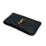 SAINT LAURENT: Calfskin Cassandre Matelasse Key Pouch