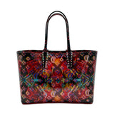 Patent Discolaser Spiked Cabata Tote
