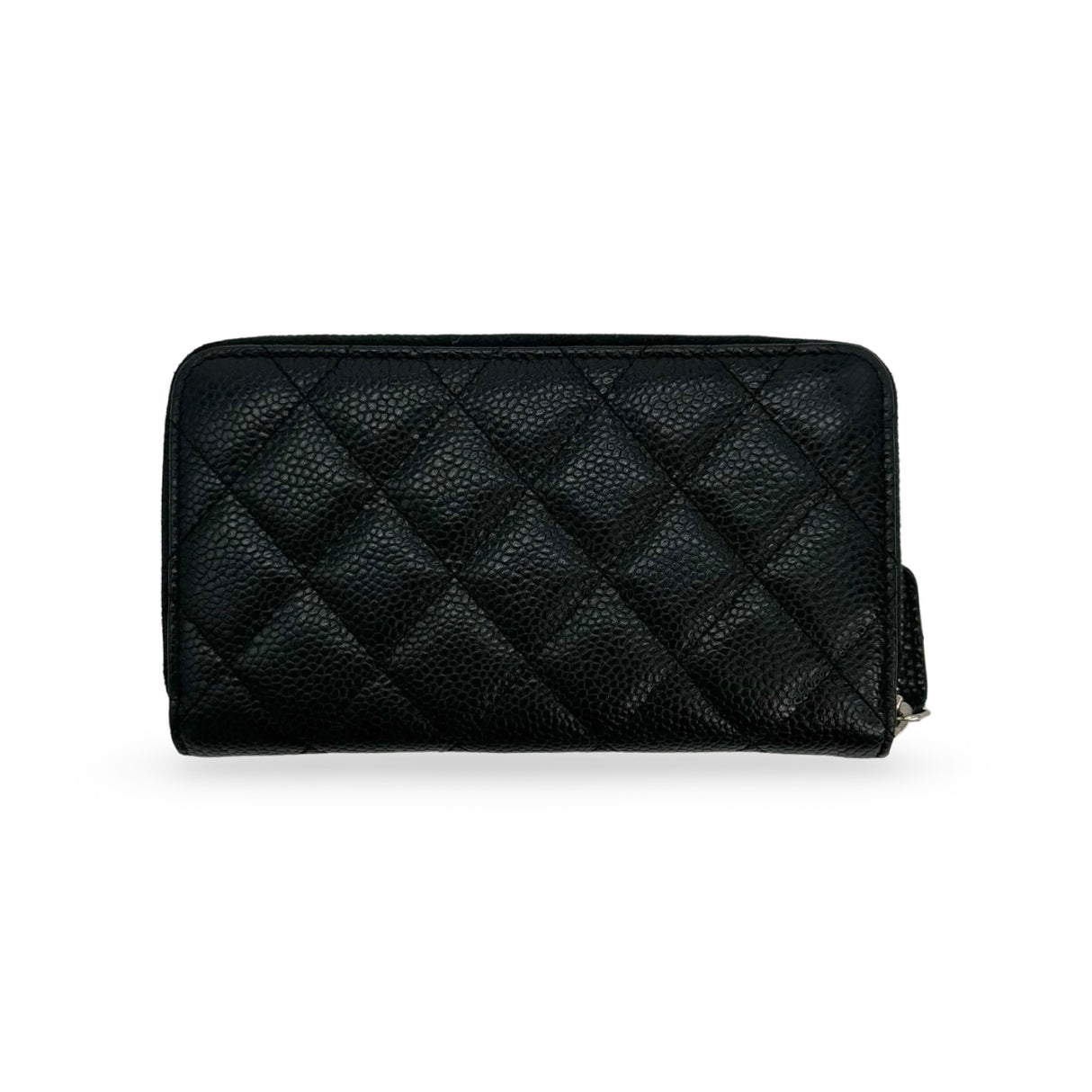 CHANEL: Quilted Caviar Medium Zip Around Wallet