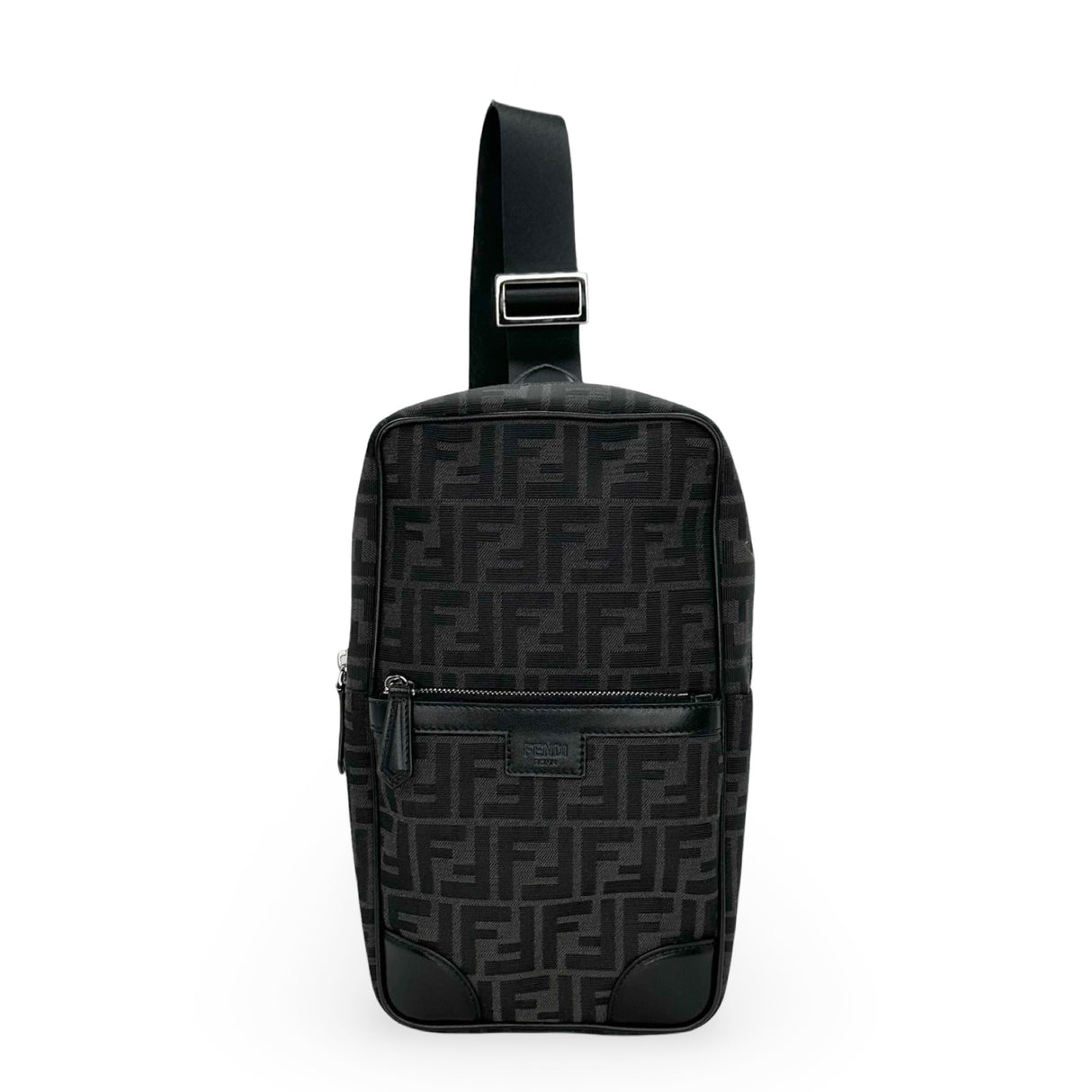 FENDI: FF Jacquard One Shoulder Travel Backpack