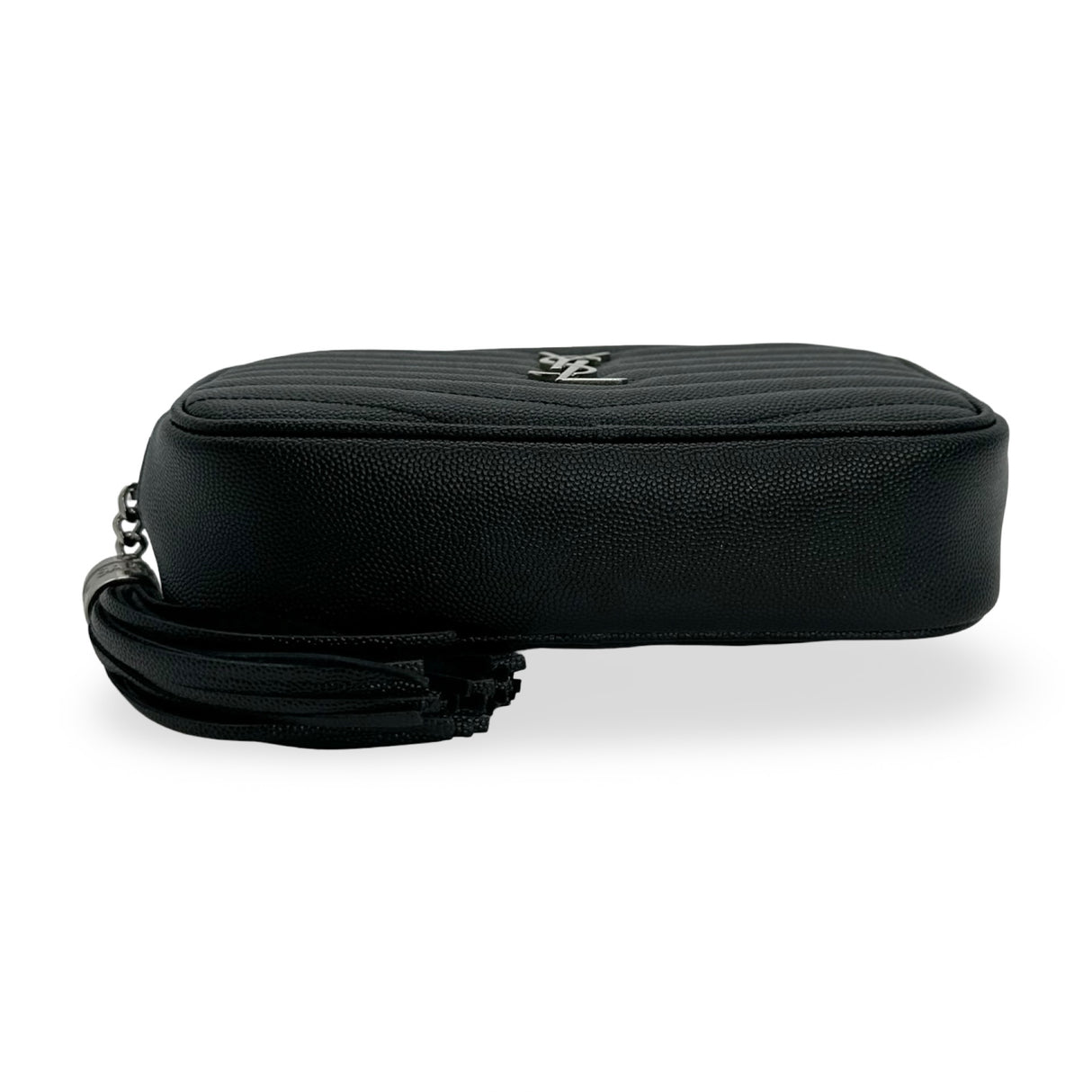 SAINT LAURENT: Quilted Grain de Poudre Mini Lou Camera Bag