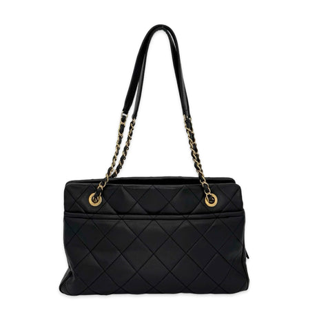 CHANEL: Quilted Caviar Timeless CC Soft Shopper