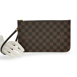 LOUIS VUITTON: Damier Ebene Neverfull Pochette