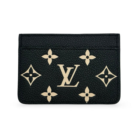 LOUIS VUITTON: Monogram Empreinte Bicolor Card Holder