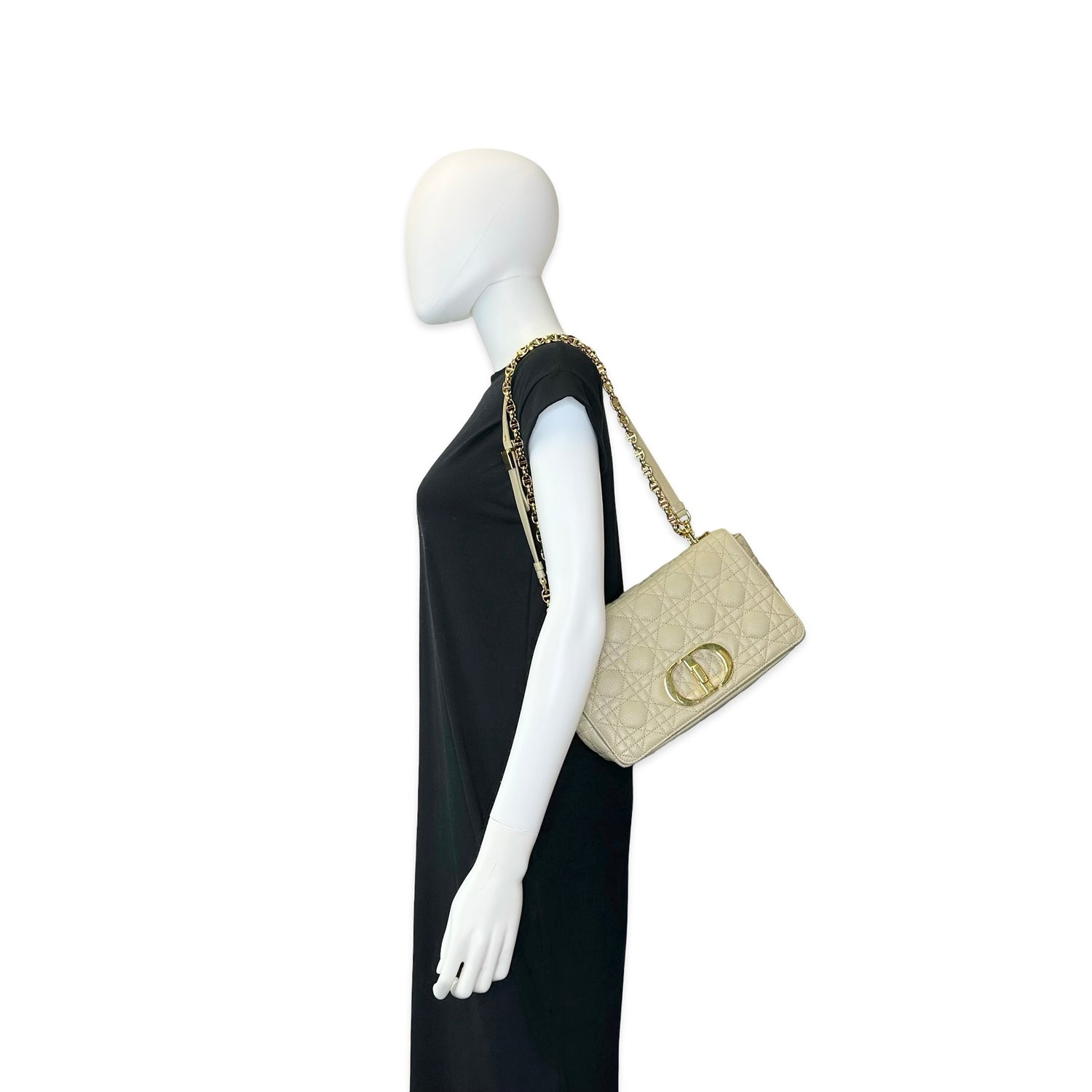 Christian Dior Cannage Calfskin 30 Montaigne Medium Caro Bag
