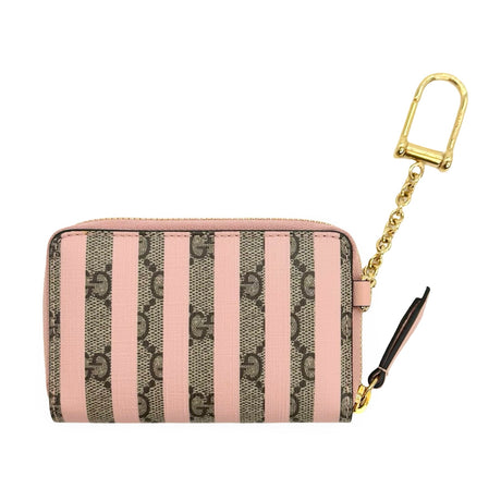 GUCCI: GG Supreme Stripes Zip Around Key Wallet