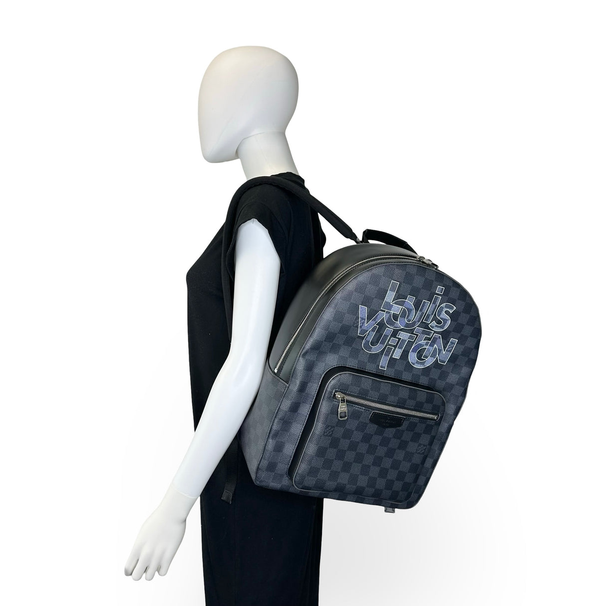 LOUIS VUITTON: Damier Graphite Logo Josh Backpack